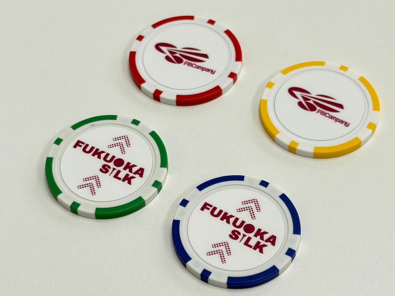ゴルフマーカー(カジノチップ型)オリジナルグッズ・ノベルティ製作事例1